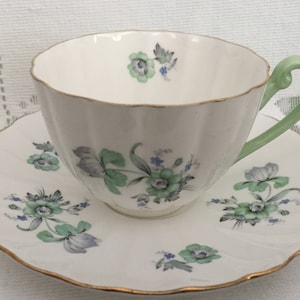 Vintage English SHELLEY Fine Bone China Tea Cup & Saucer