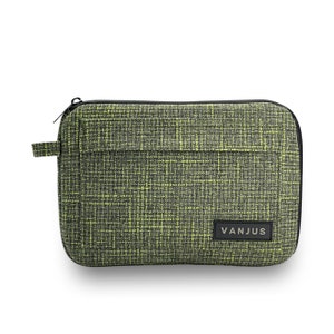 VanJus Smell Proof Padded Bag, Glass Protection Case, Odor Proof Pouch Travel Organizer Clutch (Green)