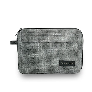 VanJus Smell Proof Bag Padded, Glass Protection Smell Proof Case, Odor Proof Pouch Travel Organizer Clutch (Gray)