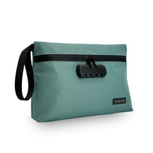 Borsa antiodore VanJus grande con lucchetto a combinazione per donna, astuccio antiodore, borsa impermeabile, porta soldi (verde)