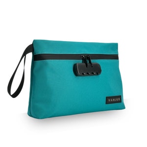 VanJus Large Smell Proof Bag with Combination Lock for Women, Scent Proof Pouch, Waterproof Bag, Money Bag (Jade)