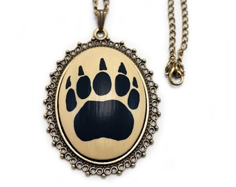 Bear Necklace Bear Claw Necklace Bear Claw Pendant Bear Claw Jewelry Bear Jewelry Paw Print Necklace Paw Print Jewelry Bear Paw Charm Animal