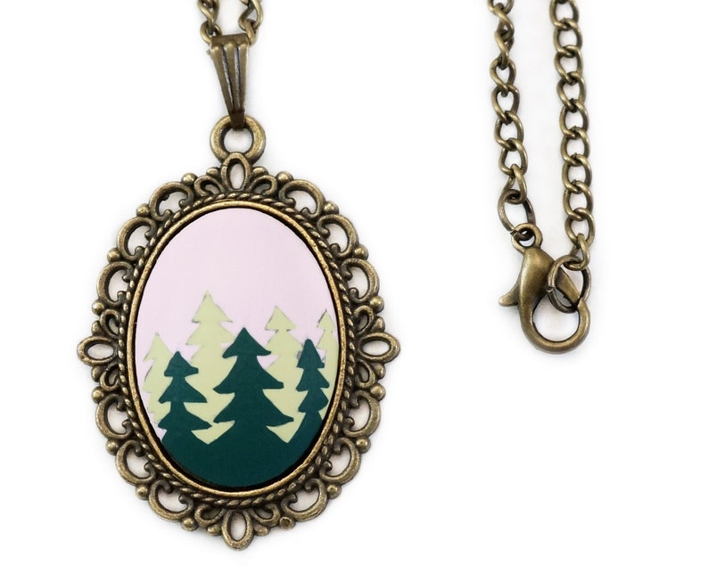 Tree Necklace Pine Tree Necklace Evergreen Tree Jewelry Nature Jewelry