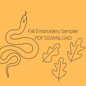 fall embroidery sampler PDF DOWNLOAD image 1