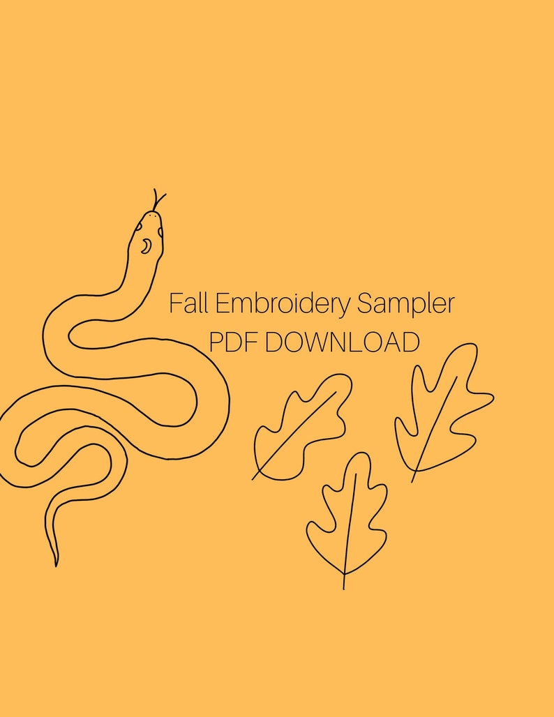 fall embroidery sampler PDF DOWNLOAD image 1