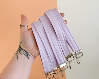 Simple lilac quilted keychain | made with fabric remnants