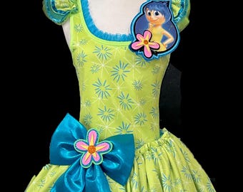 JOY Costume . Inside Out . Running Tutu . SHORT Length 11in