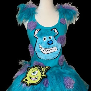 Blue Monster Costume .  Up to Adult Plus Size . Running Skirt  .  Belt . SHORT Length 11in . by The Tutu Factory