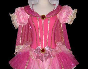 SLEEPING PRINCESS Costume . Pink Tutu .  Up to Adults Plus Size  . Running Tutu . Short Length 11in by The Tutu Factory USA ™