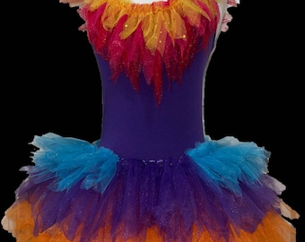 KEVIN Tutu . Up to Adult Plus Sizes . Bird . Running Costume . Tail/Belt . Short Length up to 11in