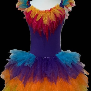 KEVIN Tutu . Up to Adult Plus Sizes . Bird . Running Costume . Tail/Belt . Short Length up to 11in image 1