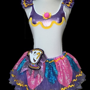 TEA POTTS Costume .  Up to Adult Plus Size . Running Costume  . SHORT Length 11in . by The Tutu Factory