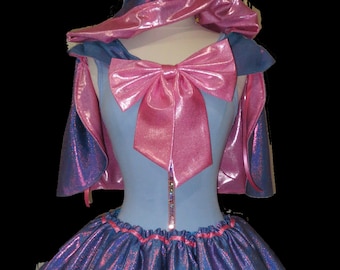 Godmother Costume .  Up to Adult Plus Size . Running Skirt . Cape . SHORT Length 11in . by The Tutu Factor