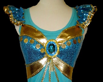Desert Princess Top . Up to Adults Plus Size  . Genie Costume . Running Shirt by The Tutu Factory USA ™