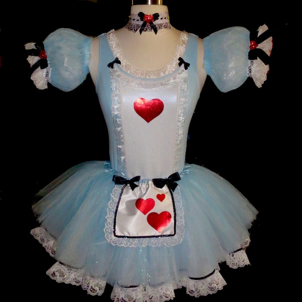 ALICE TUTU .  Up to Adults Plus Size  . Running Tutu with Apron . 6 Layers . Short Length 11in by The Tutu Factory USA ™