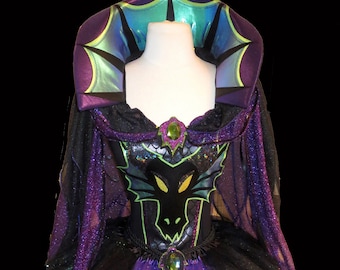MISTRESS of EVIL Dragon Costume . Up to Adults Plus Size  . Running Costume . Short Length 11in by The Tutu Factory USA ™