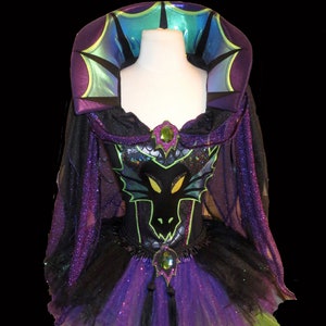 MISTRESS of EVIL Dragon Costume . Up to Adults Plus Size  . Running Costume . Short Length 11in by The Tutu Factory USA ™