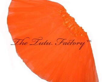 up to 10 long Custom SEWN tutu Orange White Tutu Tangerine Dreams sizes up to 5T