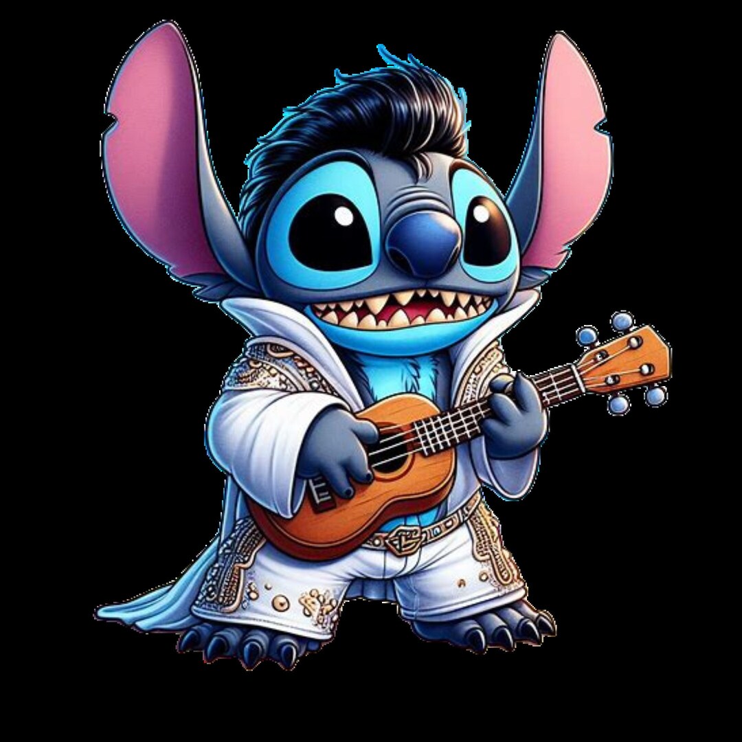 NEW DESIGN . Stitch Elvis Costume . up to Adult Plus Size . Running ...