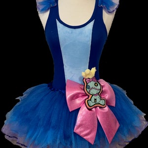 Blue Alien Tutu . Up to Adult Plus Size . Running Tutu . Ears . 9 Layers . Tutu SHORT Length 11in image 3