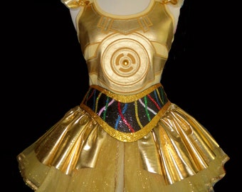 Golden Running Costume . Up to Adult Plus Size . Gold Glitter Tutu . Short 11in Length . Tutu . Belt by The Tutu Factory™