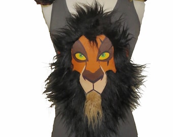 SCARY LION  Top . Adults Size  . Lion Costume . Dark Grey Top . Running Shirt by The Tutu Factory USA ™