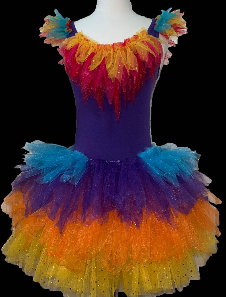 KEVIN Tutu . Up to Adult Plus Sizes . Bird . Running Costume . Tail/Belt . Short Length up to 11in image 1