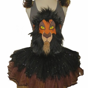 SCARY Lion Tutu . Up to Adult Plus Sizes . Lion Costume . Brown Tutu . Running Skirt . Short Length up to 11in