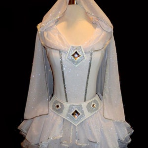Galactic Princess Running Costume . Up to Adult Plus Size . Short 11in Length . White Tutu . Cape . Belt by The Tutu Factory USA ™