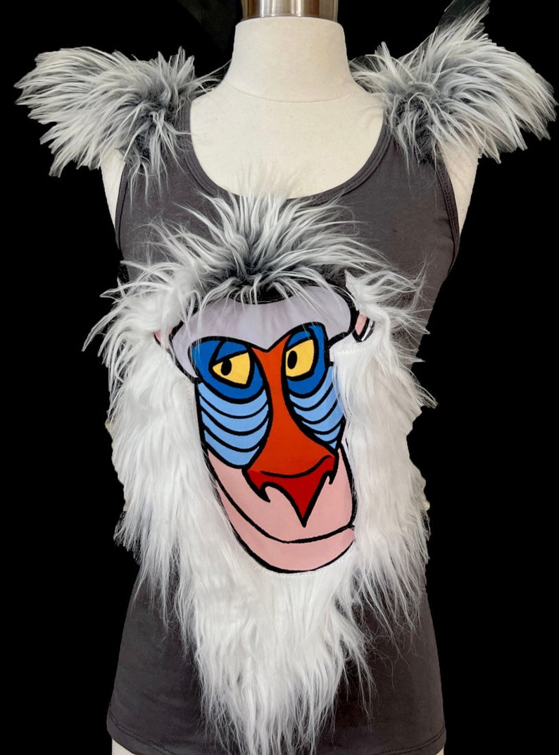 Mandrill Baboon Tutu . Up to Adult Plus Sizes . Monkey Costume . Tutu . Running Skirt . Short Length up to 11in image 4