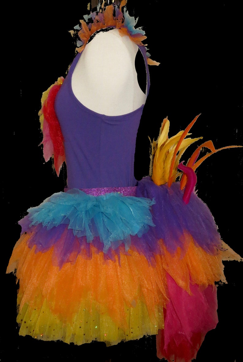KEVIN Tutu . Up to Adult Plus Sizes . Bird . Running Costume . Tail/Belt . Short Length up to 11in image 3