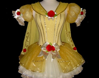YELLOW PRINCESS Costume .  Up to Adults Plus Size  . Running Tutu . Short Length 11in by The Tutu Factory USA ™
