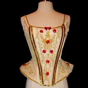 YELLOW PRINCESS Corset . Up to Adult Plus Sizes . Ivory Corset . Embroidered Corset . by The Tutu Factory USA™ image 1