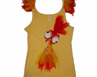 ROOSTER Top . Up to Adults Plus Size  . Running Shirt by The Tutu Factory USA ™