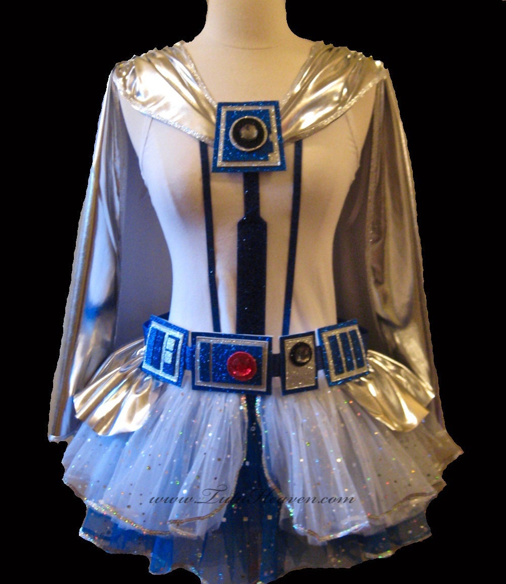 R2D2 Robot Running Costume . Girls to Adult Plus Size . White Etsy