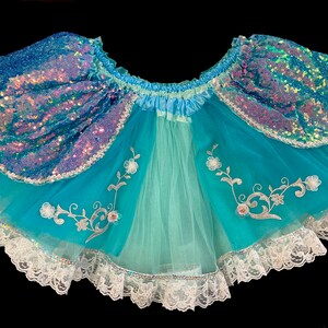Mermaid Teal Ballgown Tutu . Running Costume . Up to Adults Plus Size . Running Tutu . Short Length 11in by The Tutu Factory USA ™ image 5