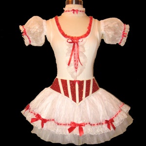 English Nanny Costume .  Up to Adult Plus Size . Mary Tutu . Running Tutu . Lace Tutu . Belt . SHORT Length 11in