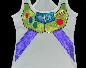 ASTRONAUT Top  . White Top . Up to Adult Plus Size . Running Shirt by The Tutu Factory USA