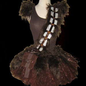 CHEWY Running Costume . Up to Adult Plus Size . Brown Sparkly Skirt . Running Tutu . 6 Layers . Short Length 11i