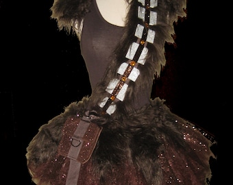 CHEWY Running Costume . Up to Adult Plus Size . Brown Sparkly Skirt . Running Tutu . 6 Layers . Short Length 11i