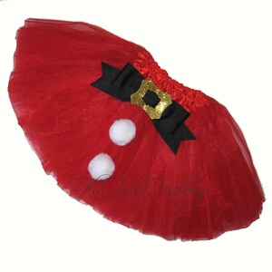 SANTA Tutu . Red Christmas Tutu .  Up to Adult Plus Size . 6 Layers . Short Length 11 by The Tutu Factory ™
