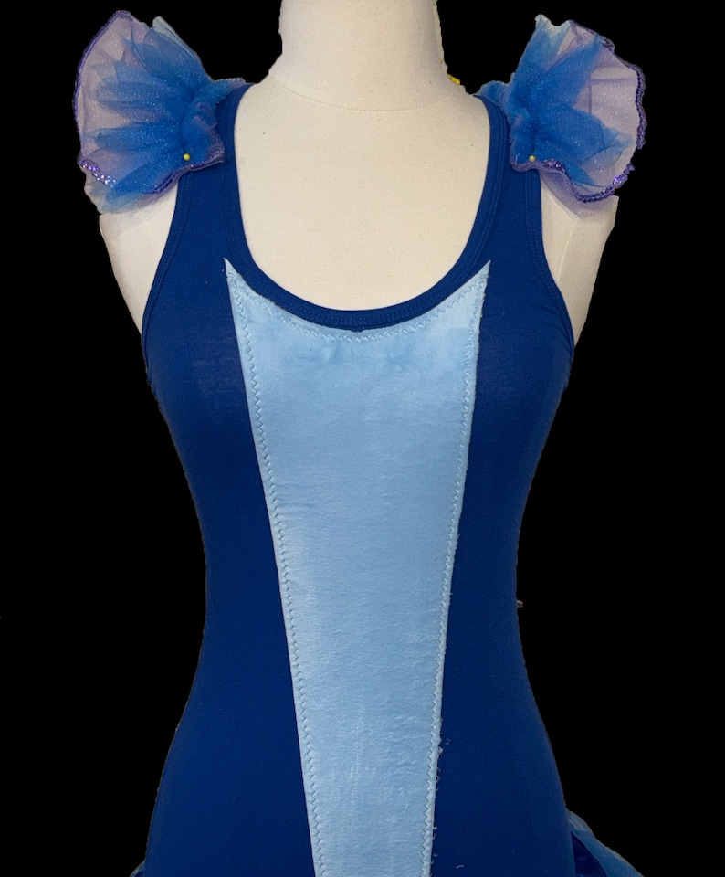 Blue Alien Tutu . Up to Adult Plus Size . Running Tutu . Ears . 9 Layers . Tutu SHORT Length 11in image 8