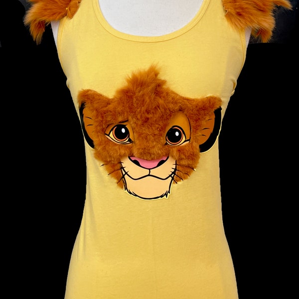 Lion Cub Top . Adults Size  . Lion Costume .  Top . Running Shirt by The Tutu Factory USA ™
