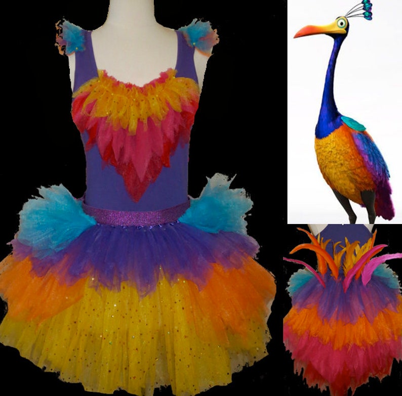 KEVIN Tutu . Up to Adult Plus Sizes . Bird . Running Costume . Tail/Belt . Short Length up to 11in image 2