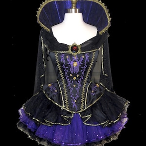 Regina Evil Queen Costume .  Up to Adults Plus Size  . Running Costume . Short Length 11in by The Tutu Factory USA ™