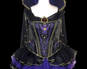Regina Evil Queen Costume .  Up to Adults Plus Size  . Running Costume . Short Length 11in by The Tutu Factory USA ™