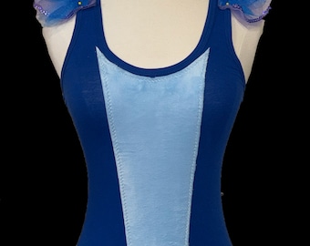 Blue Alien Top . Top . Up to Adult Plus Size . Running Shirt by The Tutu Factory USA ™Top
