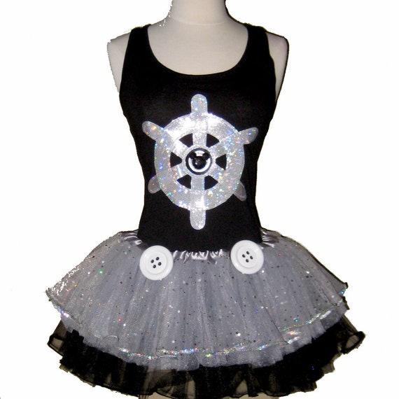 plus size grey tutu dress MOUSE . Retro Steamboat . Up to Adult . Sparkly Skirt . Running Tutu . SHORT Length 11in The Tutu Factory TO_BE_MERGED