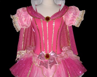 SLEEPING PRINCESS Costume . Pink Tutu .  Up to Adults Plus Size  . Running Tutu . Short Length 11in by The Tutu Factory USA ™