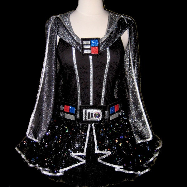 DARK STAR Running Costume . Up to Adult Plus Size . Short 11in Length . Black Tutu . Running Tutu by The Tutu Factory USA